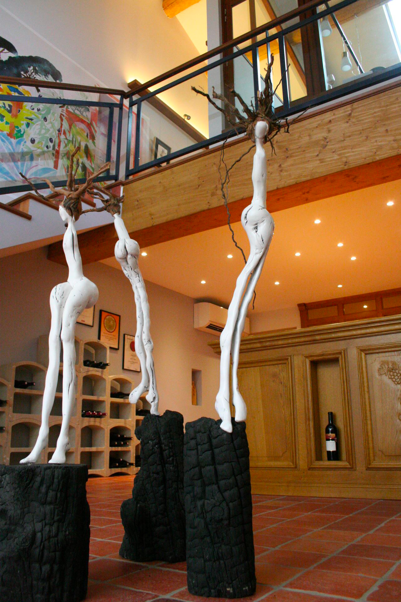 exposition de sculptures en bois