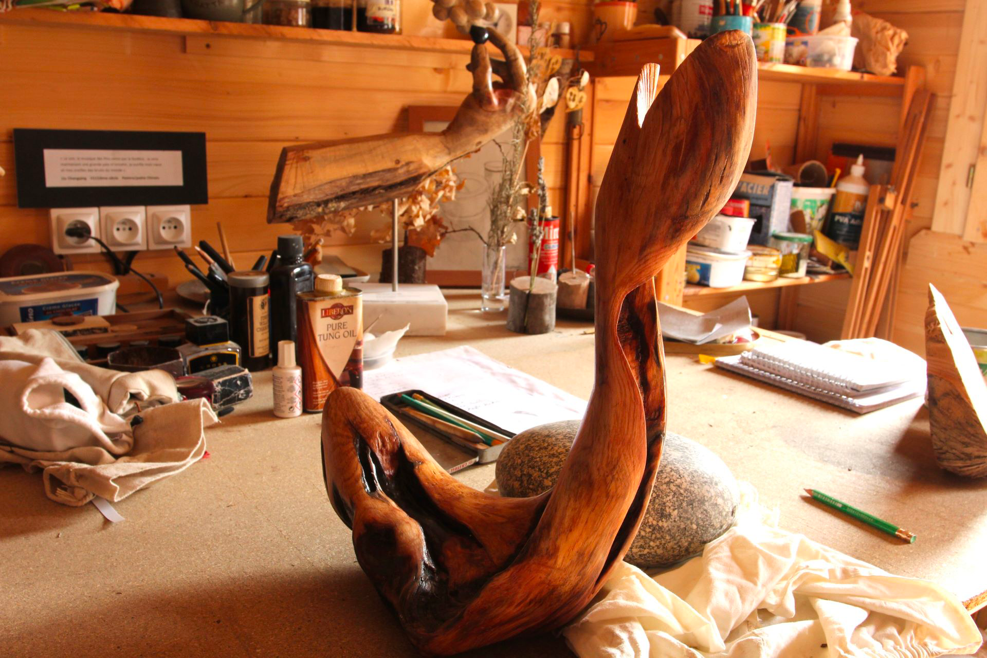 vu de l'atelier de l'artiste sculpteur Antony Duff